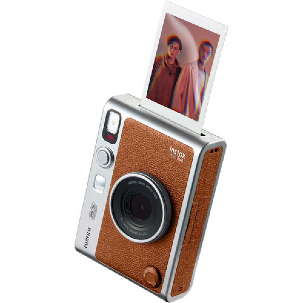 FUJIFILM INSTAX MINI EVO Hybrid Instant Camera (Brown) 
