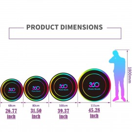360Photo Booth Rotating Machine Size 80cm