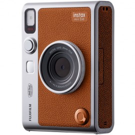 FUJIFILM INSTAX MINI EVO Hybrid Instant Camera (Brown) 