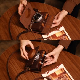 SmallRig Leather Half Case Kit for FUJIFILM X100VI (Brown)