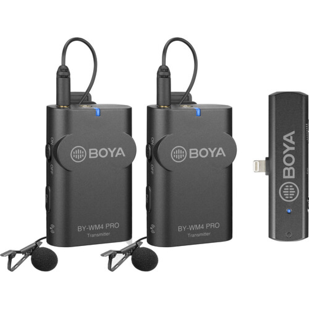 BOYA BY-WM4 PRO-K4 Dual-Channel Digital Wireless Microphone System for iOS