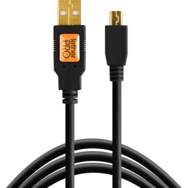 Tether Tools TetherPro USB 2.0 Type-A to 5-Pin Mini-USB Cable (Black, 15')