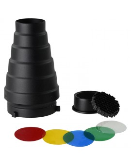 FotodioX Snoot with Grid and Gels for Bowens Mount