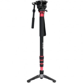 GVM G175 Aluminum 5-Section Monopod with Video Fluid Head