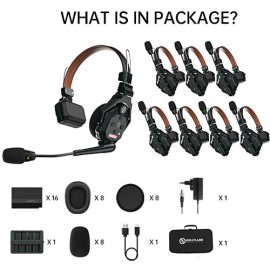 Hollyland Solidcom C1 Pro-8S Full-Duplex Wireless Intercom System with 8 Headsets (1.9 GHz)