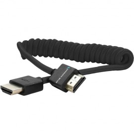 Kondor Blue Coiled High-Speed HDMI 2.0 Braided Cable (12 to 24", Raven Black)