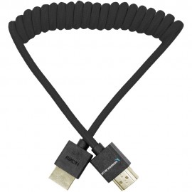 Kondor Blue Coiled High-Speed HDMI 2.0 Braided Cable (12 to 24", Raven Black)