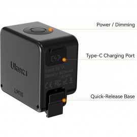 Ulanzi LM18 Mini Daylight LED Light for DJI Osmo Action 4/3 Pocket 3