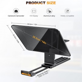 LENSGO TC12P 12.9 Teleprompter with Remote Control for Smartphone Tablets
