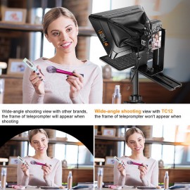 LENSGO TC12P 12.9 Teleprompter with Remote Control for Smartphone Tablets