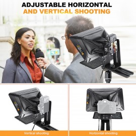 LENSGO TC12P 12.9 Teleprompter with Remote Control for Smartphone Tablets