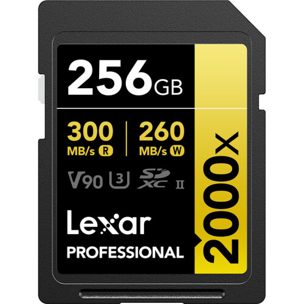 Lexar 256GB Professional 2000x UHS-II SDXC Memory Card