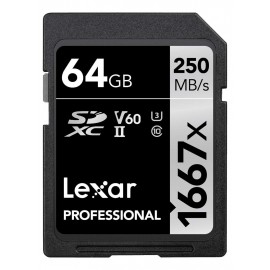 Lexar 64GB Professional 1667x UHS-II SDXC Memory Card (2-Pack)