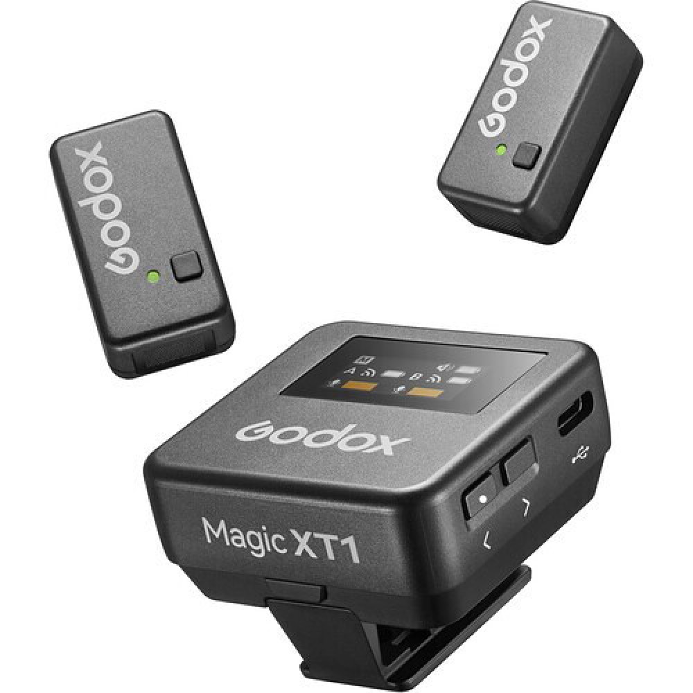 Godox Magic XT1-C 2-Person Wireless Microphone System with USB-C Adapter (2.4 GHz)