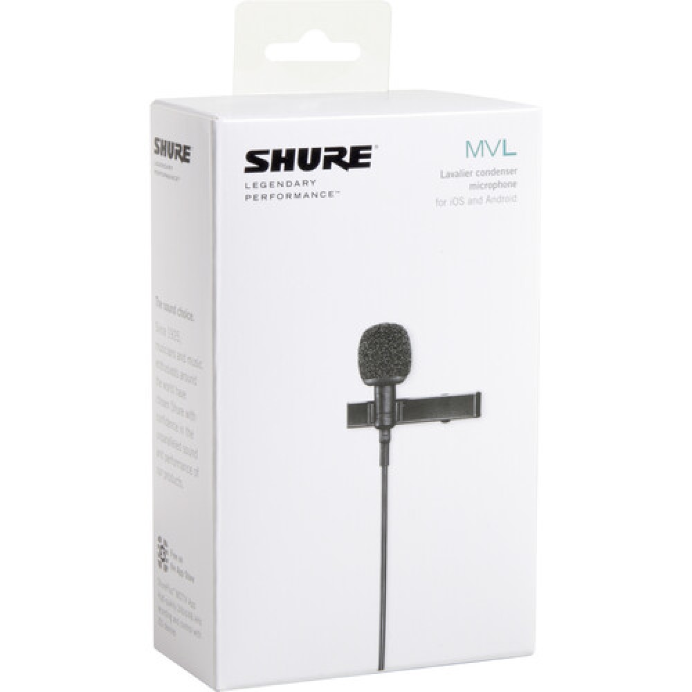 Shure MOTIV MVL Omnidirectional Lavalier Microphone for Smartphones