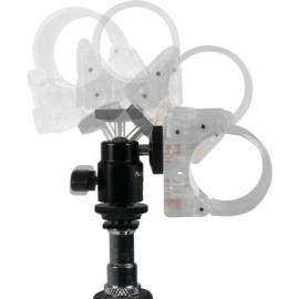 Nanlite Pavotube Transparent Polycarbonate Clip and Mini Ball Head