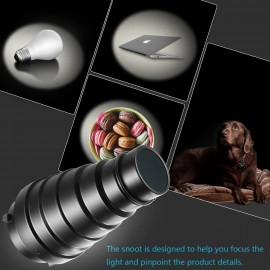 Neewer Large Metal Conical Snoot with Honeycomb Grid and Color Filter Kit (Black)