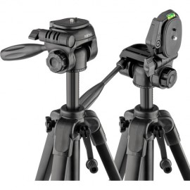 Magnus PV-3310G Photo/Video Tripod with Geared Center Column with Smartphone Adapter and GoPro Mount