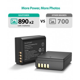 RAVPower Canon LP E10 Batteries Set