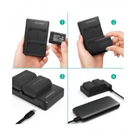RAVPower NP FZ100 Replacement Battery Charger Set