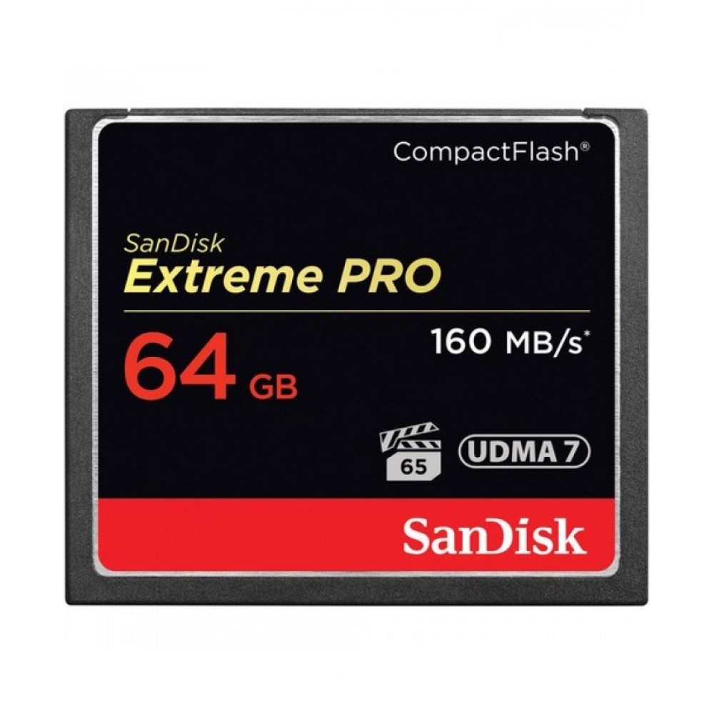 SanDisk 64GB Extreme Pro CompactFlash Memory Card 160MB/s