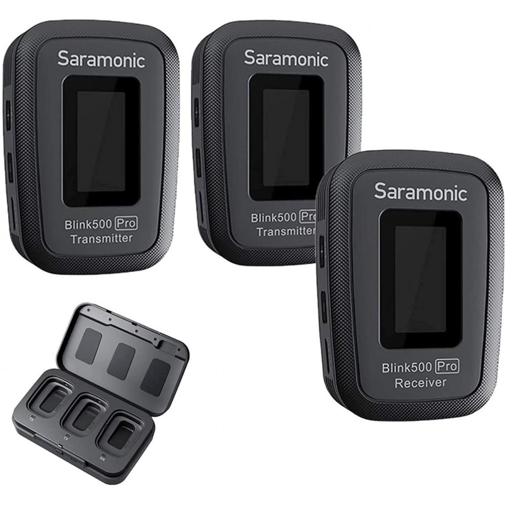 SARAMONIC BLINK500 PRO B2 DUAL CHANNEL 2.4G WIRELESS MICROPHONE SYSTEM (TX+ TX+RX)