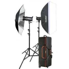 GODOX SK400IIV-KIT HEADS STUDIO KIT + 2 Light Stand 