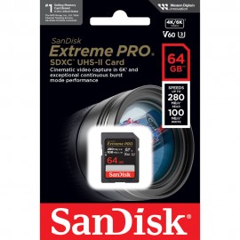 SANDISK 64GB Extreme PRO UHS-II SDXC Memory Card