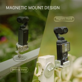 Tilta Magnetic Mounting Stand for DJI Osmo Pocket 3 (Titanium White)