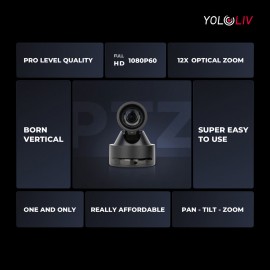 YoloLiv Verticam 1080p Vertical Live Streaming PTZ Camera with 12x Optical Zoom
