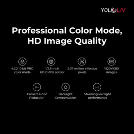 YoloLiv Verticam 1080p Vertical Live Streaming PTZ Camera with 12x Optical Zoom