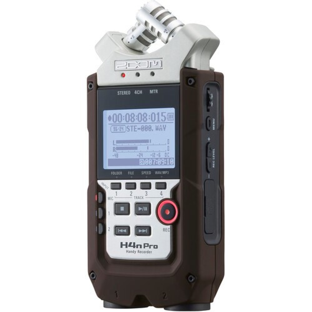 Zoom H4n Pro 4-Input / 4-Track Portable Handy Recorder with Onboard X/Y Mic Capsule (Brown) Zoom H4n Pro 4-Input / 4-Track Portable Handy Recorder with Onboard X/Y Mic Capsule (Brown)