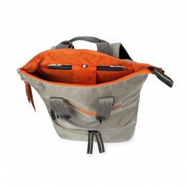 Doozie Photo Backpack - washed oatmeal / tangerine