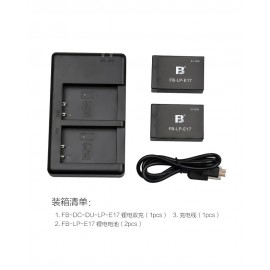 FB 950mAh Battery and Charger Set for Canon LP-E17 battery for Canon EOS 77D, 750D, 760D, 8000D, M3, M5, M6