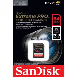 SanDisk 64GB Extreme PRO UHS-I SDXC Memory Card 200MB