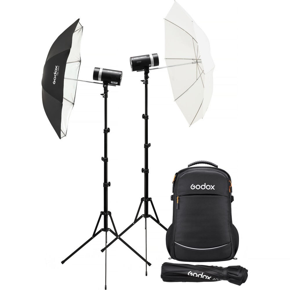 Godox AD300Pro II All-in-One Outdoor Flash (2-Light Softbox Kit)