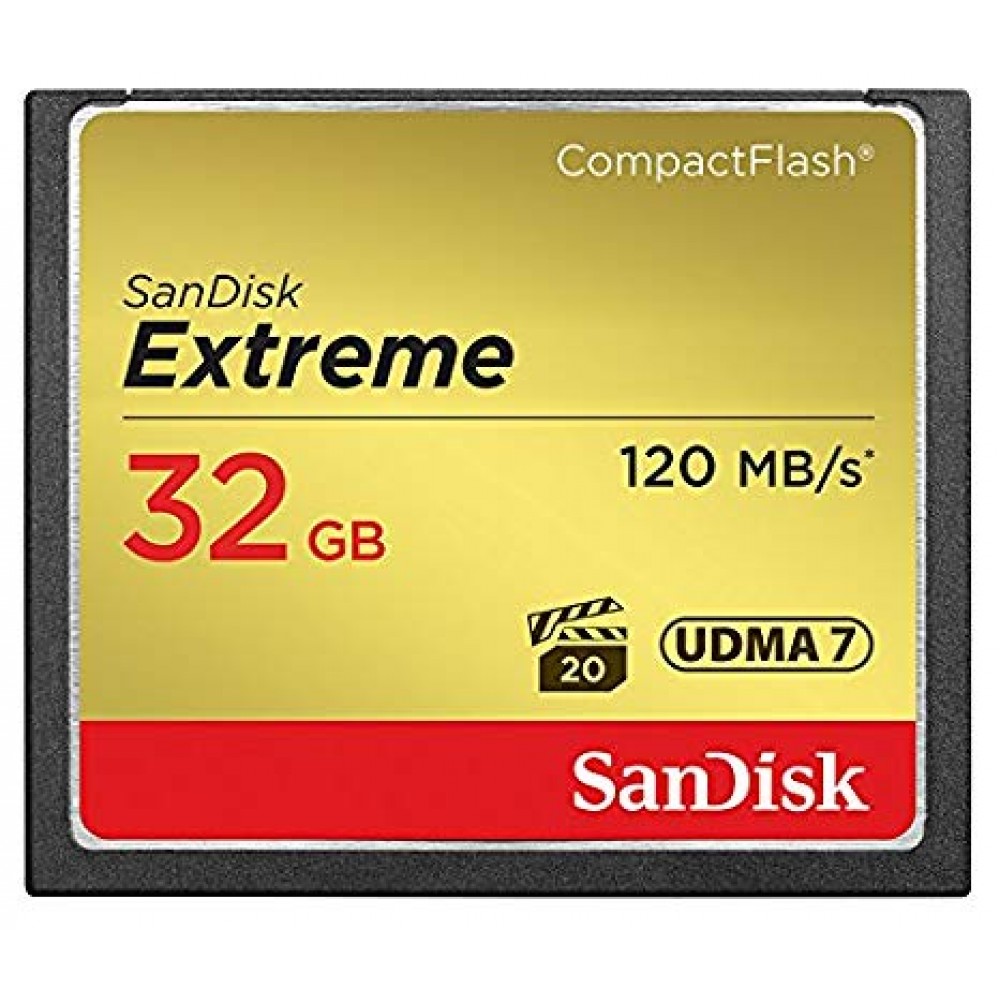 SanDisk Extreme 32GB CompactFlash Memory Card 120 MB/s