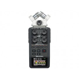 Zoom H6 All Black 6-Input / 6-Track Portable Handy Recorder with Single Mic Capsule (Black)